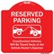 Signmission Reserved Parking Unauthorized Vehicles Towed Away Owner Expense Alum, 18" L, 18" H, RW-1818-9901 A-DES-RW-1818-9901 - alternate 1